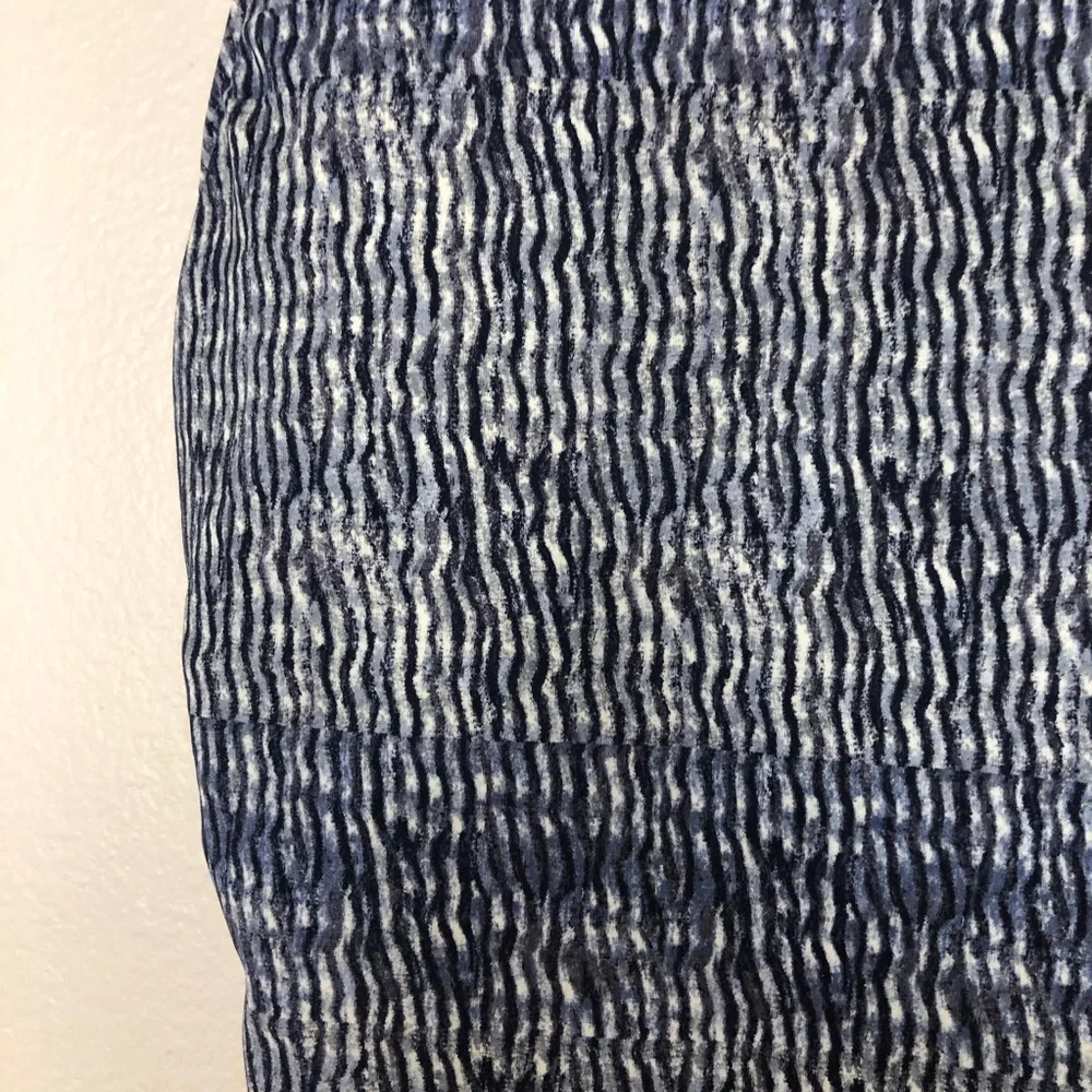 LOFT Blue and White Smocked One-Piece Swimsuit